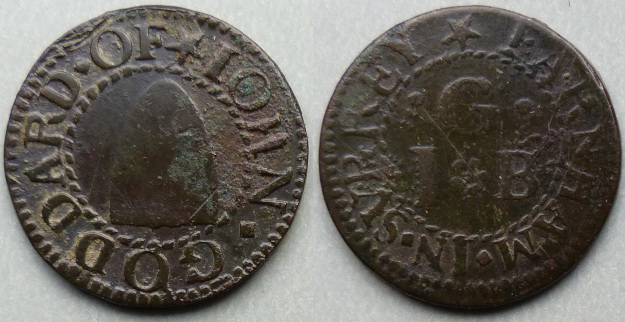 Farnham, John Goddard farthing token Farnham, John Goddard farthing token